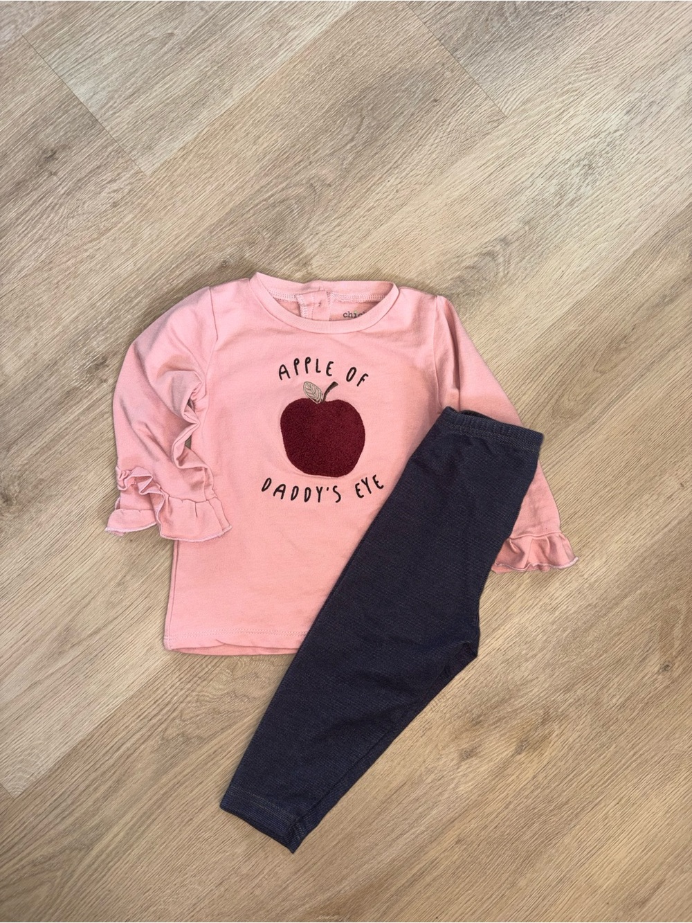 chick pea Pink Top with Navy Leggings